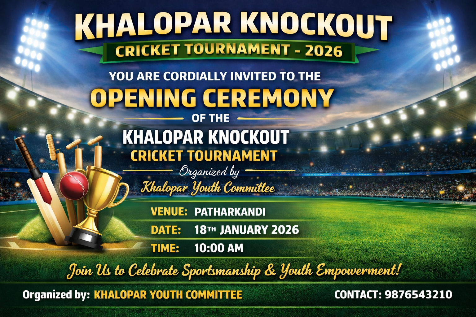 KHALOPAR KNOCKOUT CRICKET TOURNAMENT